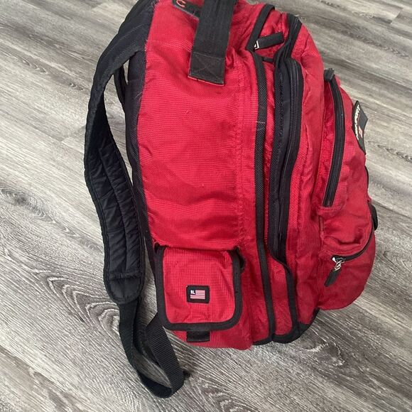 Vintage Polo Sport Ralph Lauren Laptop Backpack Y2K Logos everywhere pockets - Picture 8 of 10